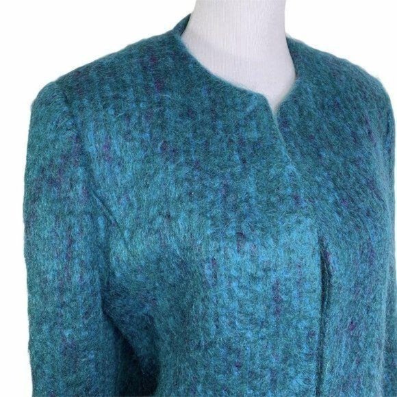 Donegal Design Blue Ireland Wool Mohair Jacket - Picture 3 of 11